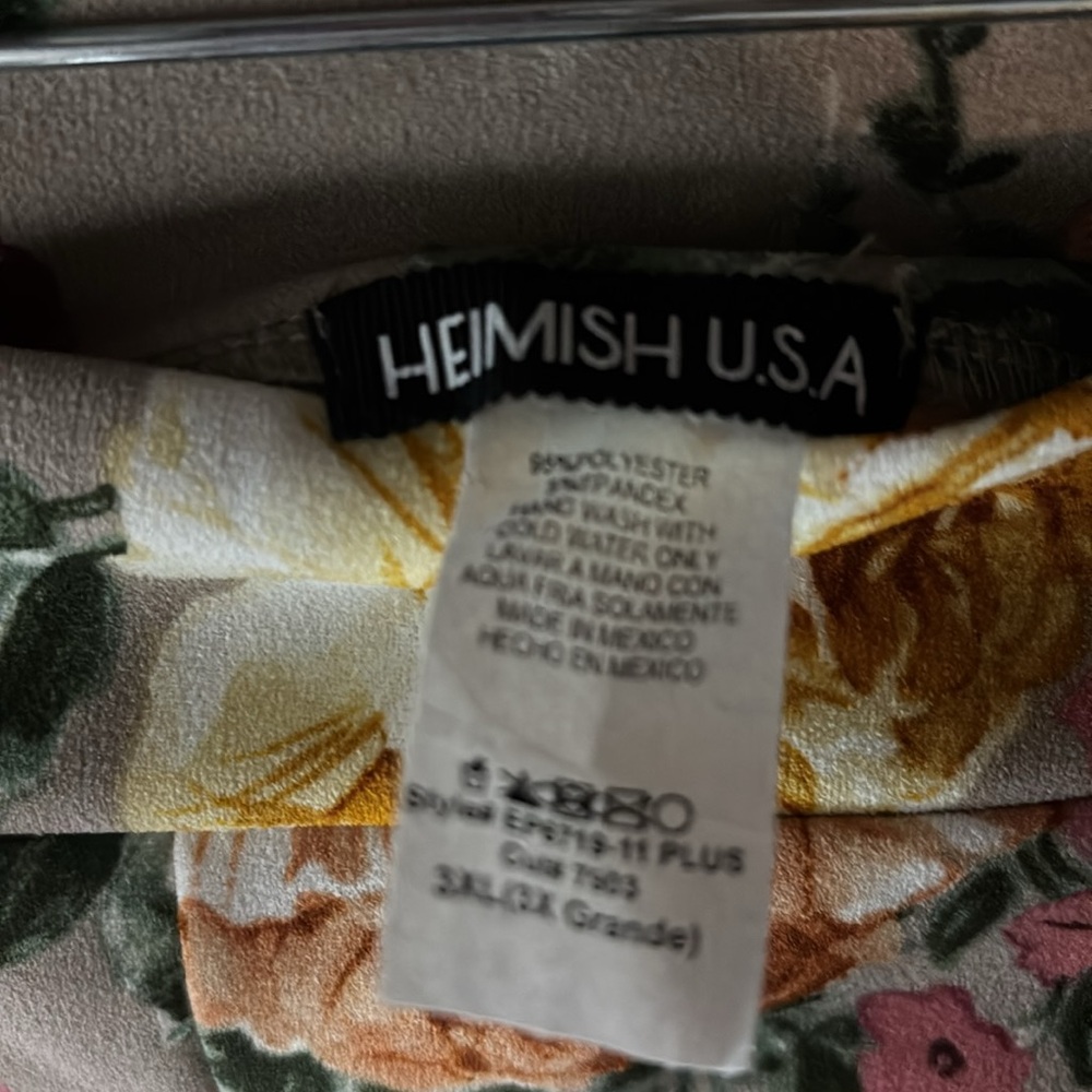 NWT Heimish Pocketed Straight Leg Floral Pant Size 3X - Picture 3 of 8